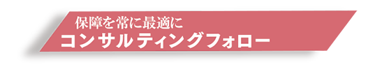 保証を常に最適に コンサルティングフォロー