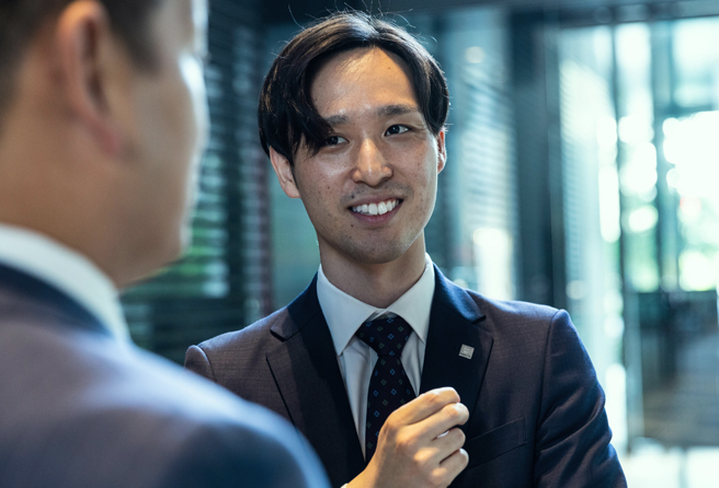 中途入社 対談の様子