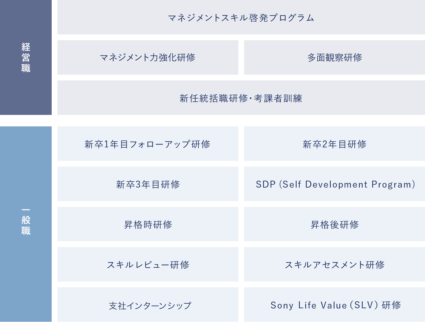 研修体系（一部抜粋）