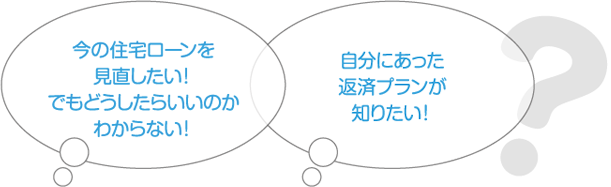 今の住宅ローンを見直したい！でもどうしたらいいのかわからない！　自分にあった返済プランが知りたい！