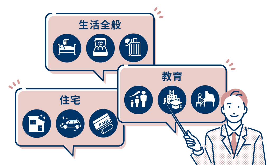 保険・金融のプロフェッショナルであるライフプランナーと一緒に将来の人生設計書を作れます