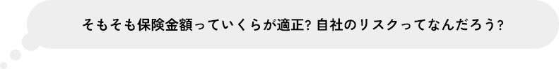 そもそも保険金額っていくらが適正? 自社のリスクってなんだろう?